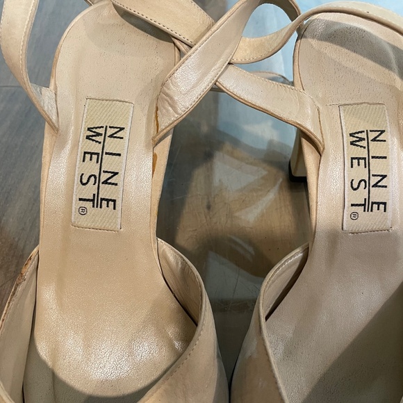 Suede Open-Toe Heels with Ankle Straps - Picture 4 of 8